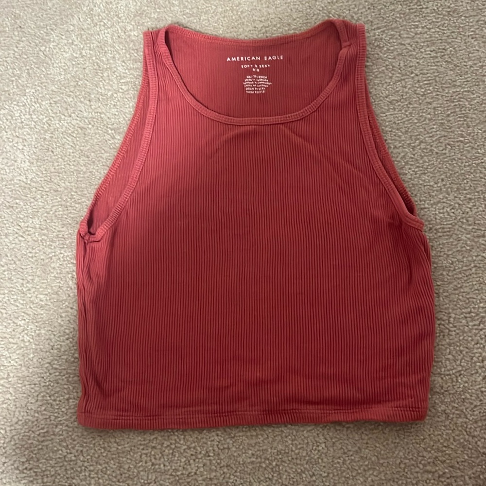 american eagle ribbed tank top
